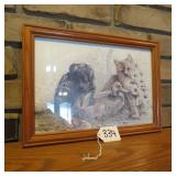 PUPPY AND KITTEN WITH DUCK PRINT