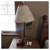2 METAL MOOSE LAMPS