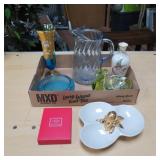 DECORATIVE GLASSWARE INCL. LENOX & 22K GOLD PIECE