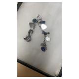 BRACELET W/ STERLING PENDANTS 40 GRAMS