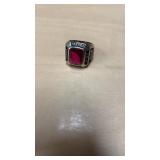 10K GOLD GANNON COLLEGE RING ERIE,PA W/ RUBY 14.1G