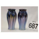 TWO LOTUS VASES - SIGNATURE DRIP