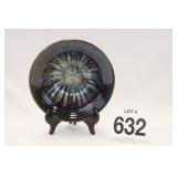 WIDE RIBBED LIPPED BOWL - CRYSTALLINE FORMATION