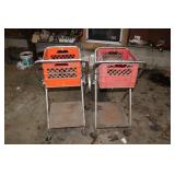 TWO ROLLING CARTS