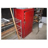 RED WOODEN CABINET