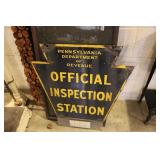 PORCELAIN DOUBLE SIDED OFFICIAL INSPECTION STATION