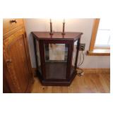 SMALL BLACK DISPLAY CABINET