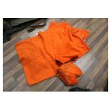 ASSORTED ORANGE FLEECE BAGS W/ STRAPS