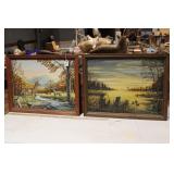 TWO PIECES OF ARTWORK BY GEORGE BOLLIS 1968 & 69