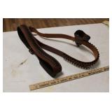 TWO LEATHER GUN BELT & HOLSTER