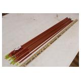 10 ALUMINUM ARROWS W/ BROAD HEADS