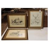 THREE D. NOEL SMITH FRAMED PRINTS