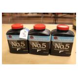 (3) ACCURATE NO.5 SMOKELESS POWDER