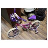KIDS BARBIE BIKE WITH TRAINING WHEELS