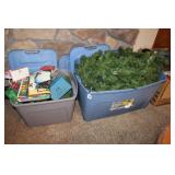 TWO BINS OF CHRISTMAS DECOR