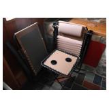 TWO LAWN CHAIRS & FOLDING TABLE
