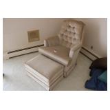 FABRIC ROCKING CHAIR W/ OTTOMAN