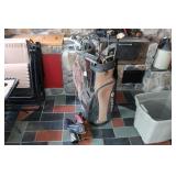 TWO GOLF BAGS W/ CLUBS & HEAD COVERS