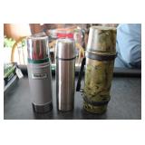 THREE VINTAGE THERMOS