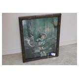 FRAMED BOY ARTWORK - 18' X 22'