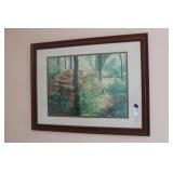 A.THOMPSON FRAMED ARTWORK - 44'L X 34.5'