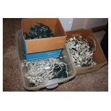 TOTE & BOX OF CHRISTMAS LIGHTS