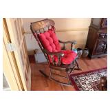 WOODEN ROCKING CHAIR W/ CUSHION
