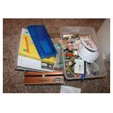 FLAT OF ORGANIZERS & TOTE OF MISC.