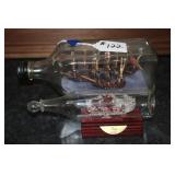 TWO SHIPS IN BOTTLES