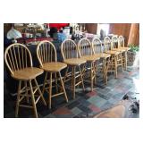 EIGHT BARSTOOLS