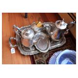 SILVERPLATE SERVING TRAY & ACCESSORIES