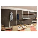 6PC. METAL GONDOLA SHELVING WITH HANGERS