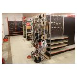 4' X 7' METAL HOSE RACK W/ CONTENTS