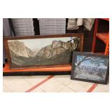 TWO FRAMED NATURE SCENES