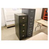 TWO METAL FILING CABINETS
