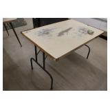 TWO TABLES 32''X 49''L ,35.6''X47.6'' L