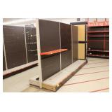 3PC. 7' X 11' DOUBLE SIDED METAL GONDOLA SHELVING