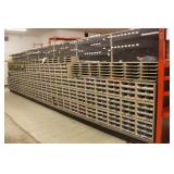 7PC. 7' X 28'  DOUBLE SIDED METAL GONDOLA SHELVING