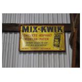 SINGLE SIDED TIN MIX-KWIK CONCRETE SIGN