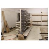 DOUBLE SIDED 12 'L X 7' T METAL GONDOLA SHELVES