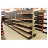 7PC. 7' X 8' DOUBLE SIDED METAL GONDOLA SHELVING