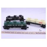 THREE LIONEL 3-DOME TANK CARS