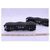 TWO MTH 20-97408 N&W QUAD HOPPERS W/ COAL LOADS