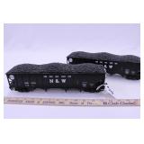 TWO MTH 20-97408 N&W QUAD HOPPERS W/ COAL LOADS