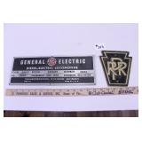 PRR & GENERAL ELECTRIC PLAQUES