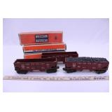 THREE LIONEL #6456 SERIES TWO BIN HOPPER CARS