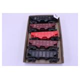 FIVE LIONEL #6456 SERIES TWO BIN HOPPER CARS