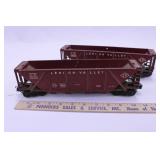 TWO 1955-57 LIONEL #6436-25 L.V. QUAD HOPPER CARS