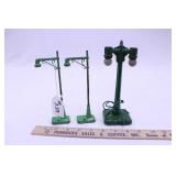 THREE LIONEL PRE WAR LAMPS  (2) #64 & (1) #57