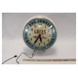 GRUEN WATCH TIME LIGHTED ADVERTISING CLOCK